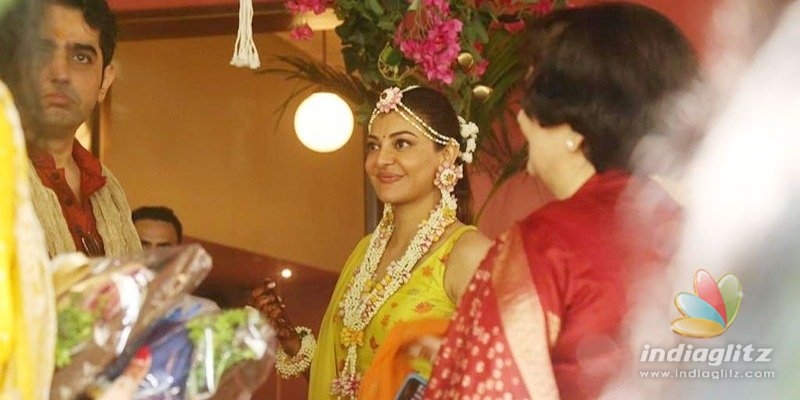 Pic Talk: Kajal Aggarwal looks oh-so-cute in haldi function