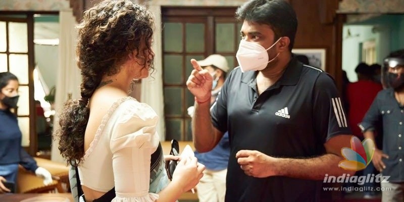 Pic Talk: Kangana Ranaut outs BTS stills from Thalaivi set