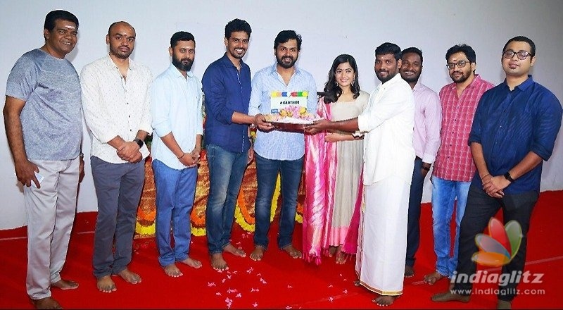 Rashmikas movie with Karthi formally launched