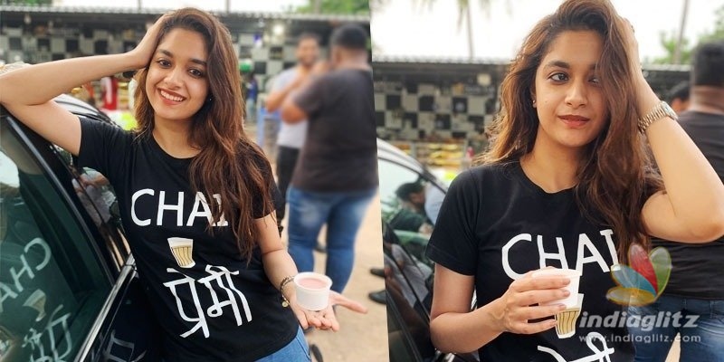 Keerthy Suresh promotes Miss India wearing a chai t-shirt