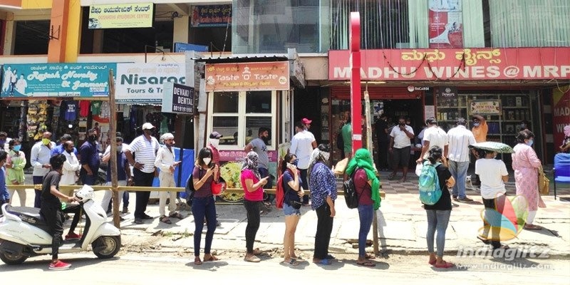 Viral Pic: Women in queue at wine shop in Bengaluru