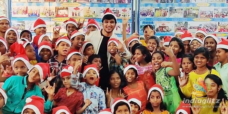 Nikhil celebrates with differently-abled children