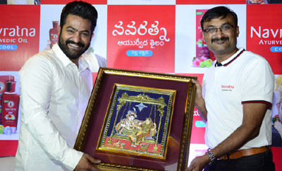 NTR at Navratna Ayurvedic Oil Cool Press Meet