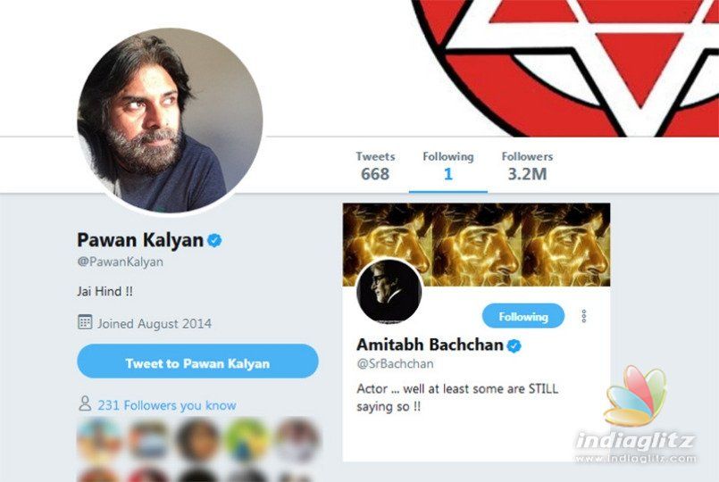 Pawan Kalyan follows first person on Twitter