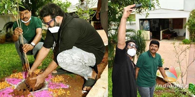 Pic Talk: Prabhas plants saplings with TRS MP