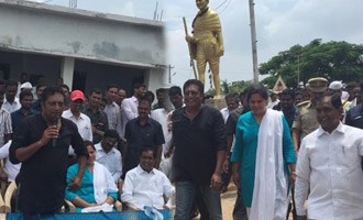 Prakash Raj visits adopted village in Mahabubnagar