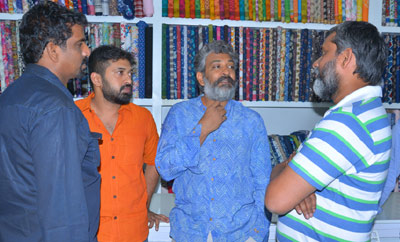 Rajamouli & Srivalli At Costumes Krishna Store Opening