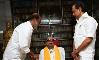 Rajini calls on Karunanidhi to seek 'blessings' for political entry