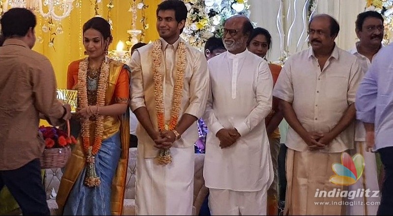 Pre-wedding reception of Rajinikanths daughter held