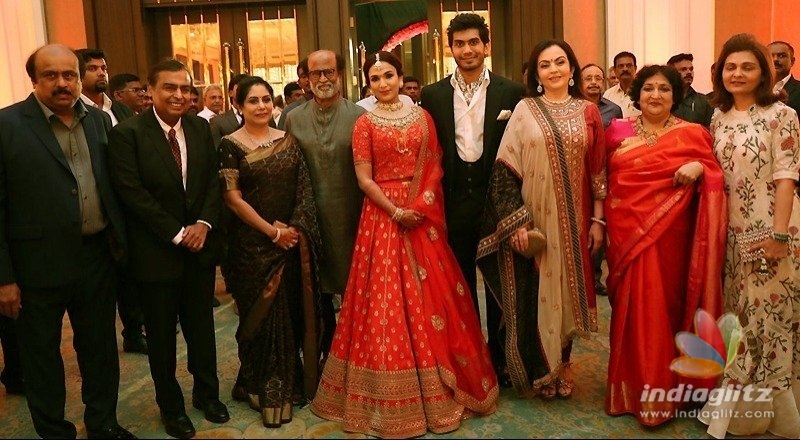 Mukesh Ambani blesses Soundarya Rajinikanth