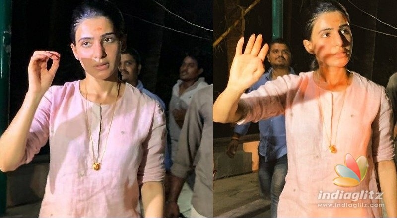 Samantha has darshan at Tirumala