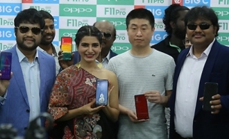 Samantha Launches Oppo F11 Pro @ Bigc In Vijayawada