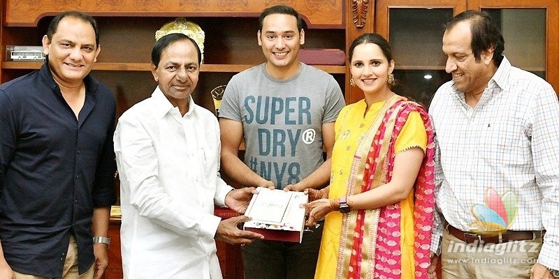 Pic Talk: Sania Mirza, Azhar invite KCR for family wedding