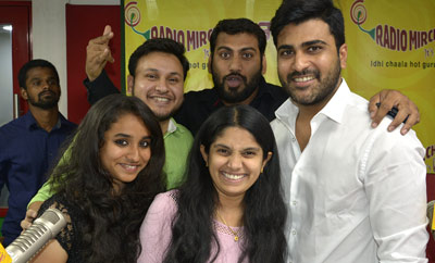 Sharwanand at Radio Mirchi in Vijayawada