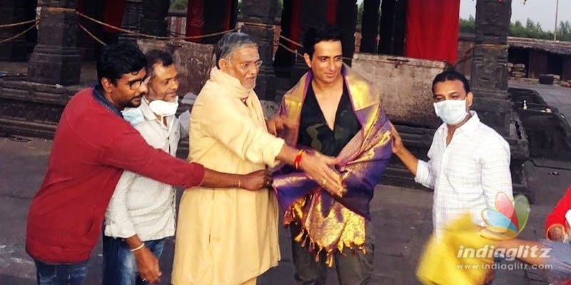 Pic Talk: Acharya team welcomes Sonu Sood with felicitation