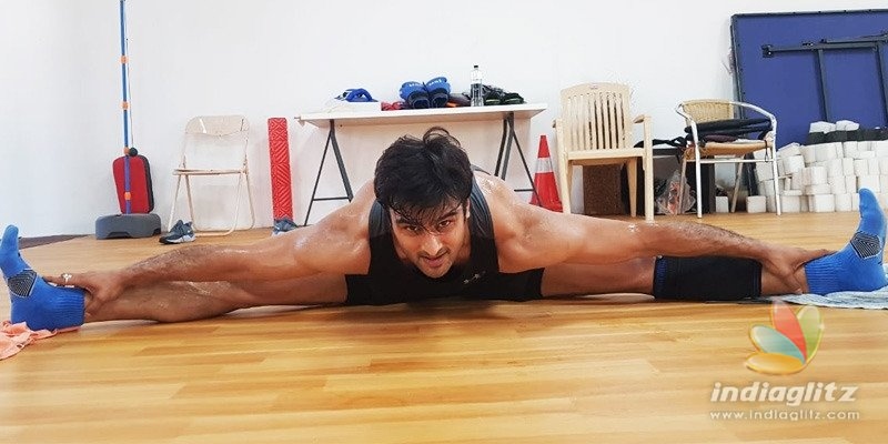 Sudheer Babu working out for 8 hours in gym