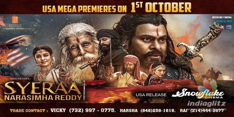 MegaStar’s SyeRaa North America Release by SNOWFLAKE CINEMA”